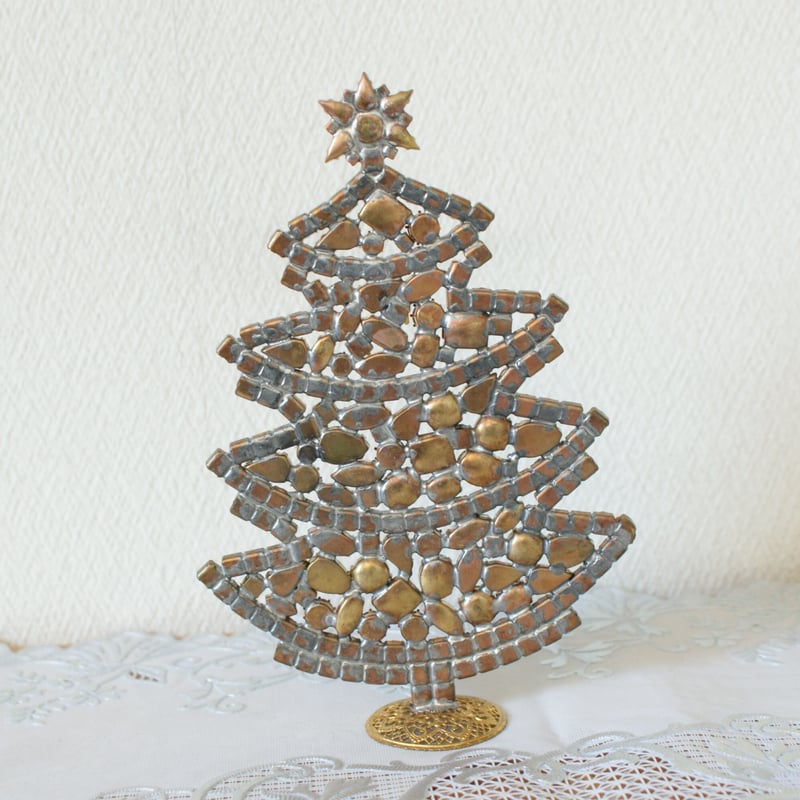 チェコガラス ラインストーン クリスマスツリー / ヴィンテージ