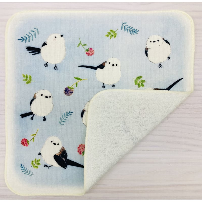 ハンカチ☆ブルーシマエナガ | mongobess