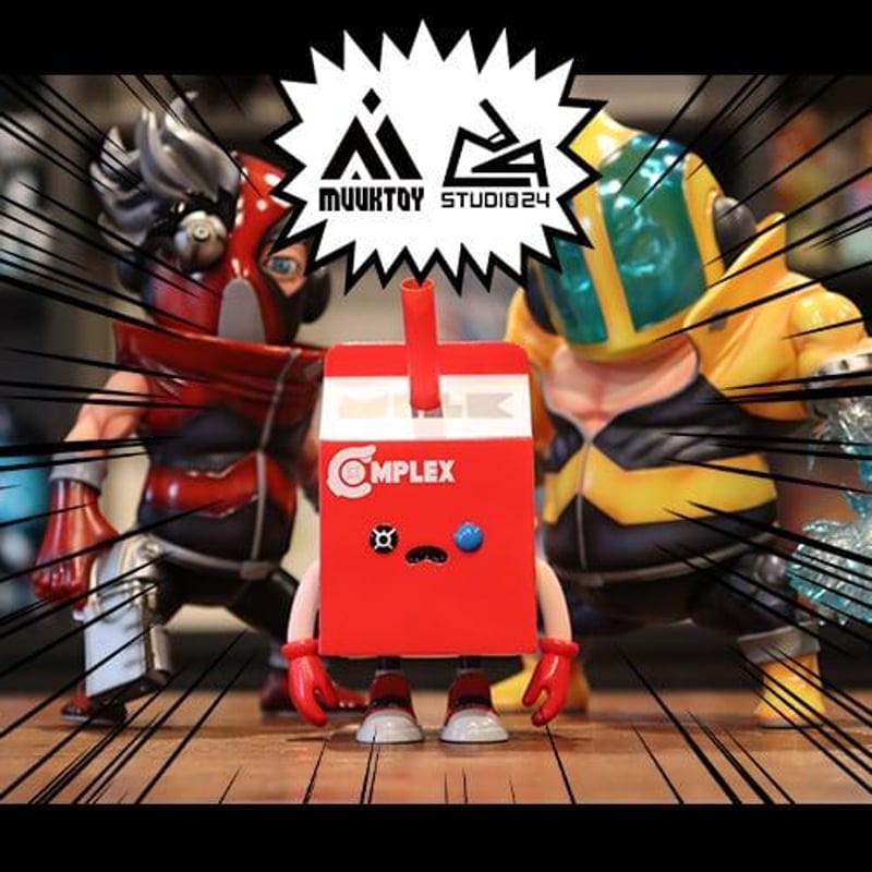 ジュースボックスボーイ ミルクパック」（complexコラボカラー