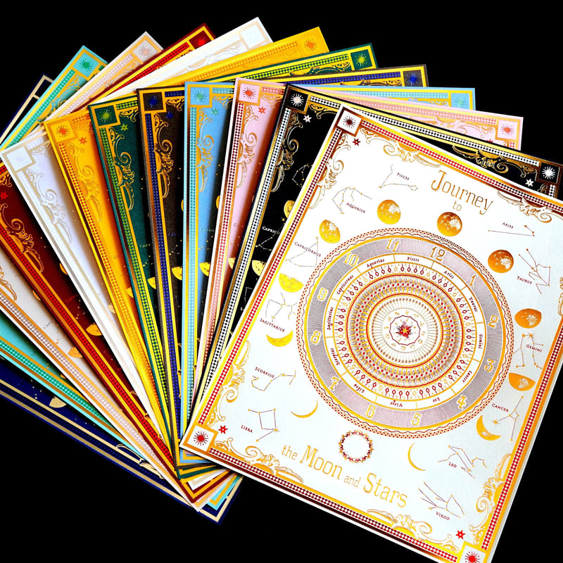 祝！アド街 出演 】 限定版 箔便箋 『 月読時計（ ツクヨミ トケイ