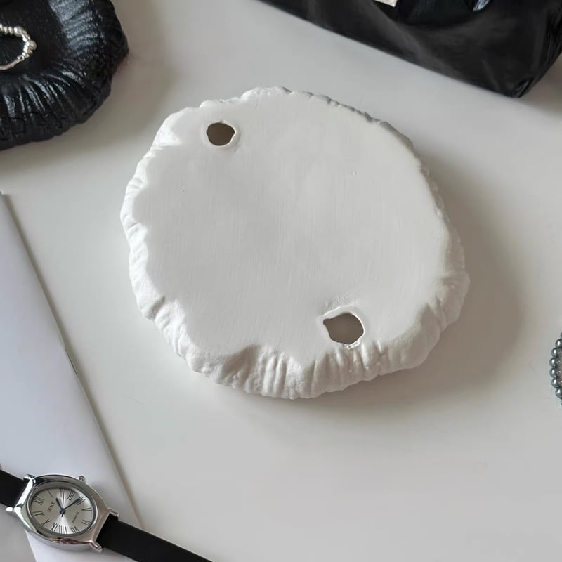 マットカラー ニュアンス ラウンド ミニ アクセサリー トレイ 全2色