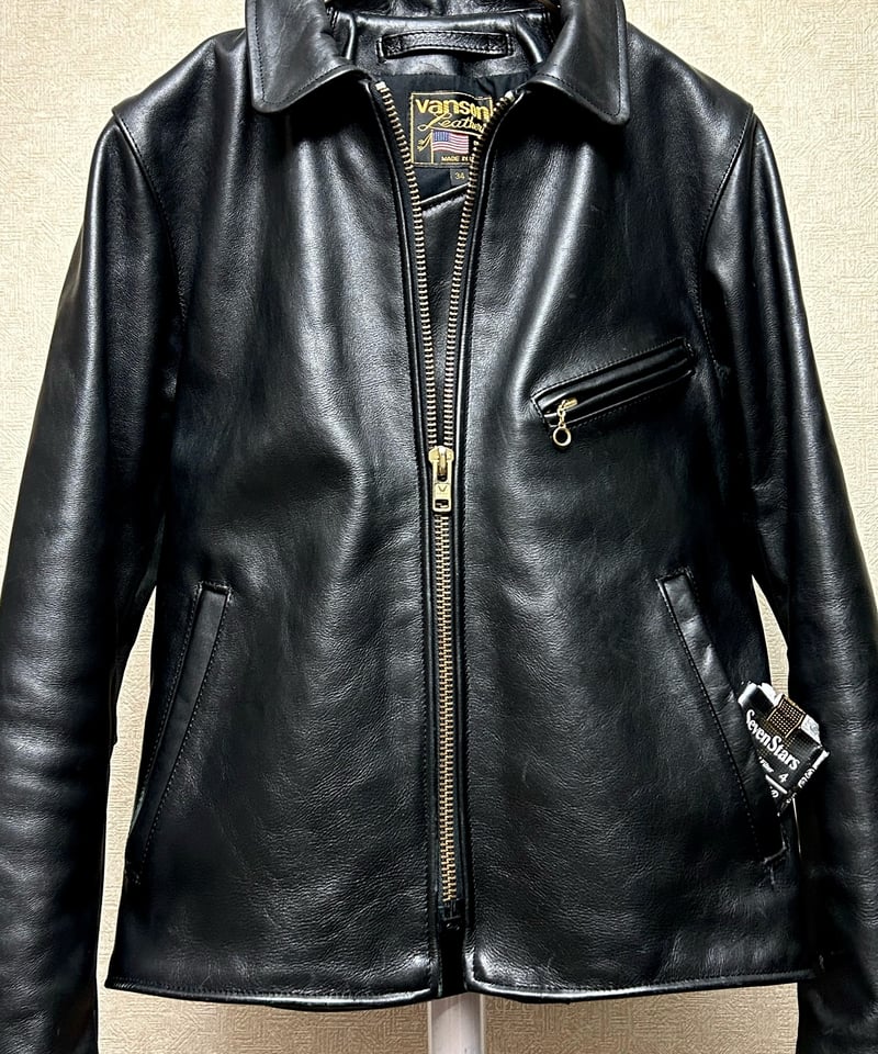 王者vanson傑作シングルライダース〉U.S.A.製vanson 傑作ナチュラル