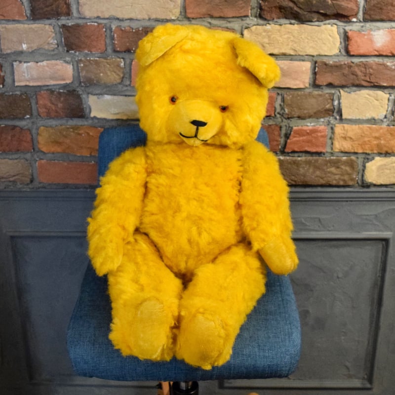 旧東ドイツ 大きな黄色のクマさん ぬいぐるみ | Kitten Blue