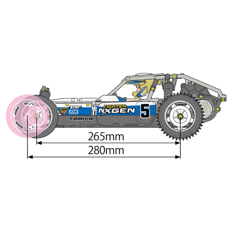 タミヤ 1/10RC ファイター ネクスジェン (DT-04シャーシ) 組み立て