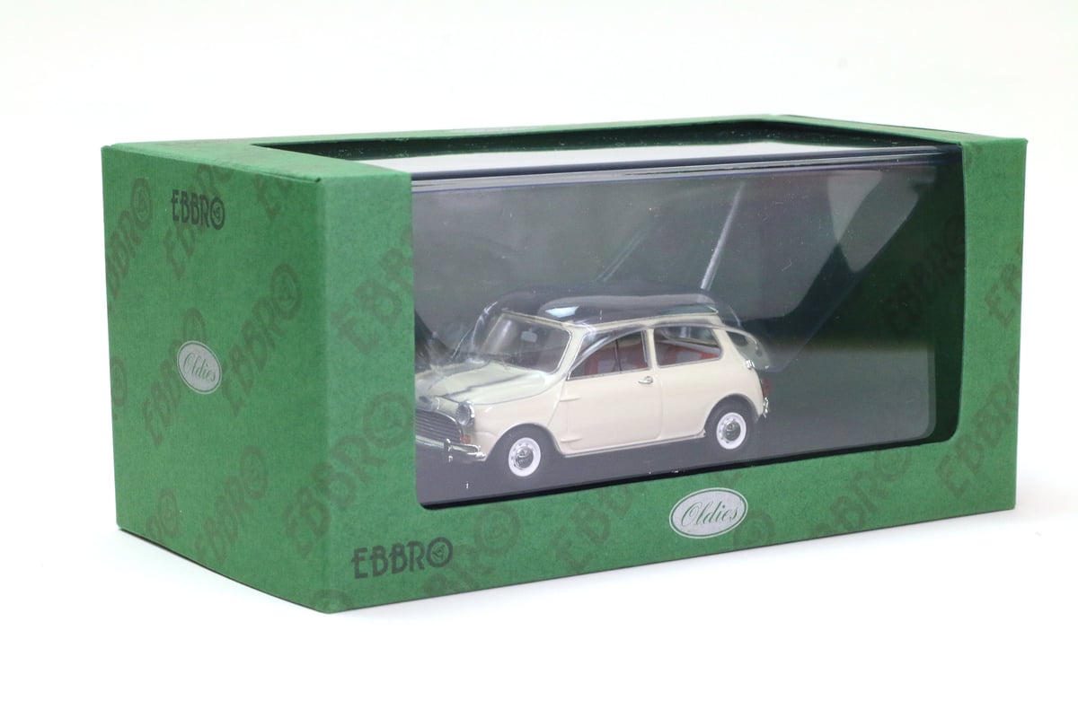 エブロ 1/43 オースチン ミニ クーパー ホワイト/ブラック (44408