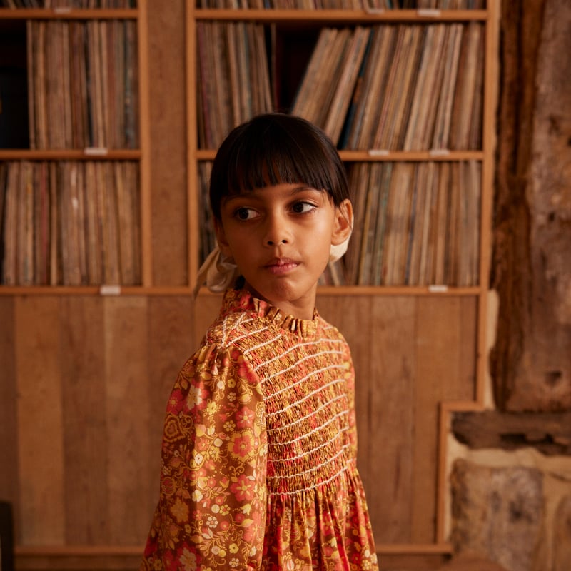 Apolina 】MIA DRESS - AUTUMN HARVEST FLORAL |