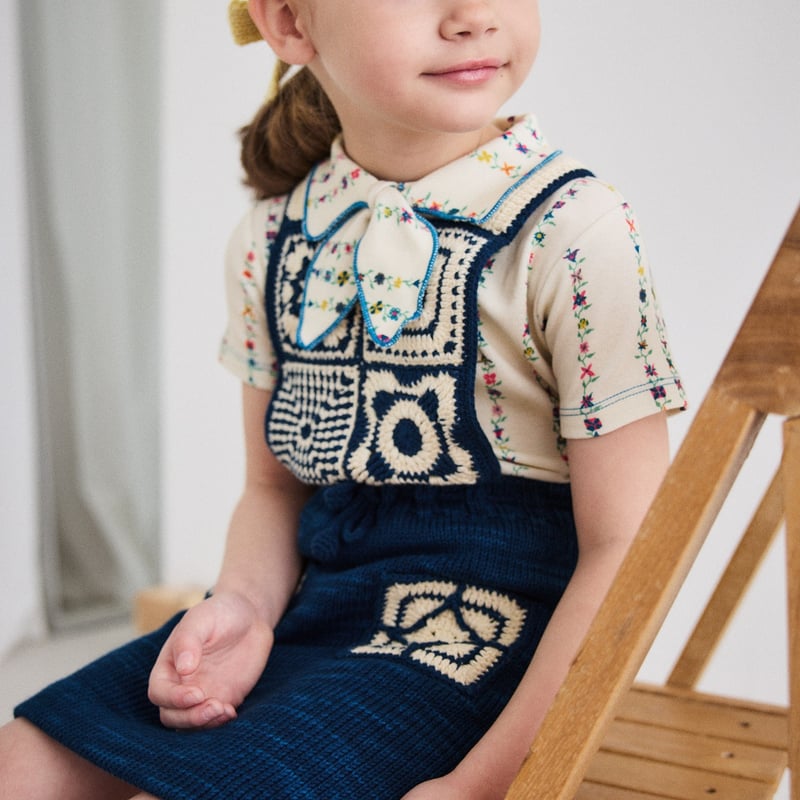 Misha&Puff】Crochet Afghan Pinafore/ Celestial