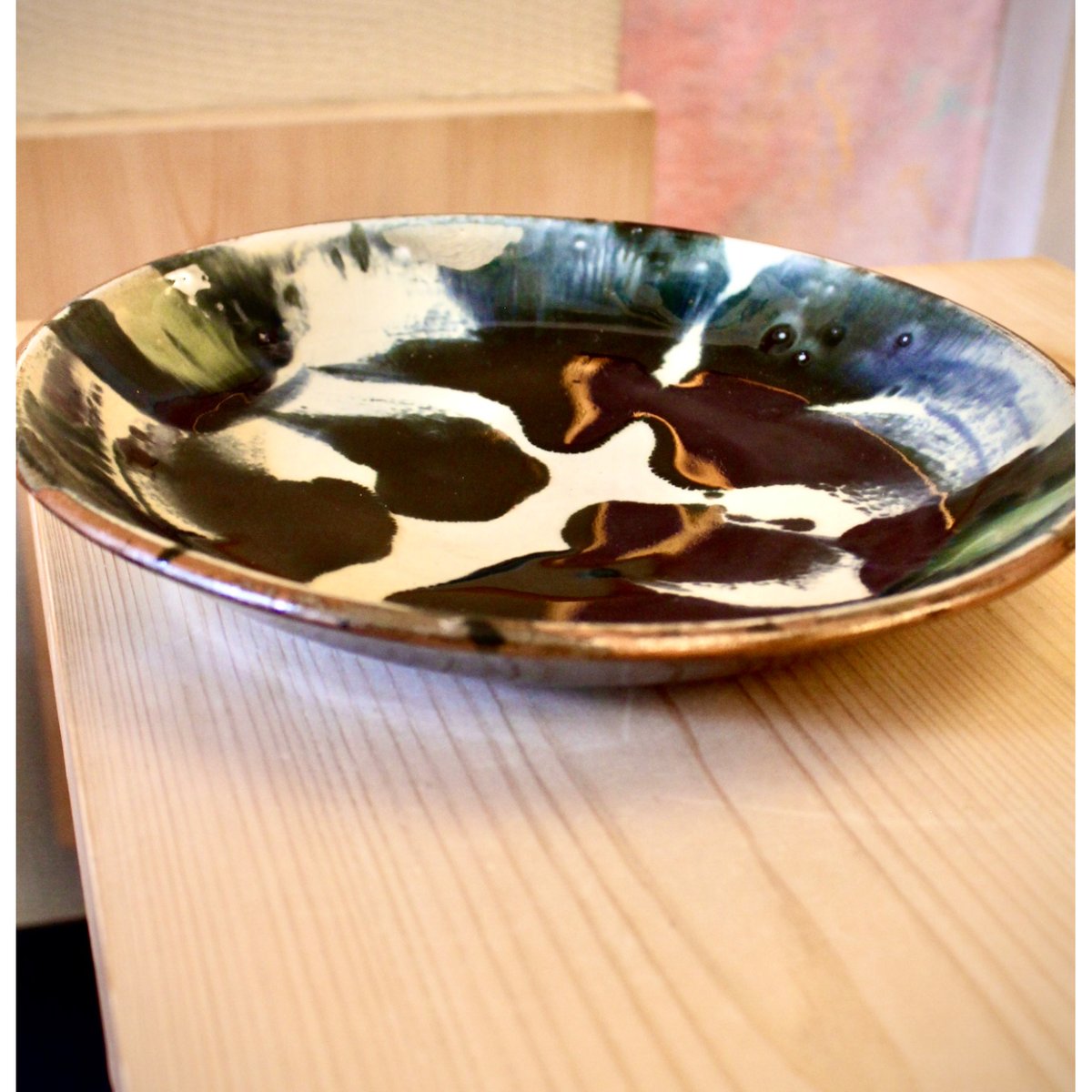 沖縄 やちむん ギャラリー山田 山田真萬さん 大皿 尺皿 送料無料