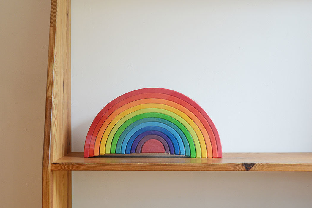 0才-7才〉グリムス虹色トンネル ラージ（アーチレインボー・大