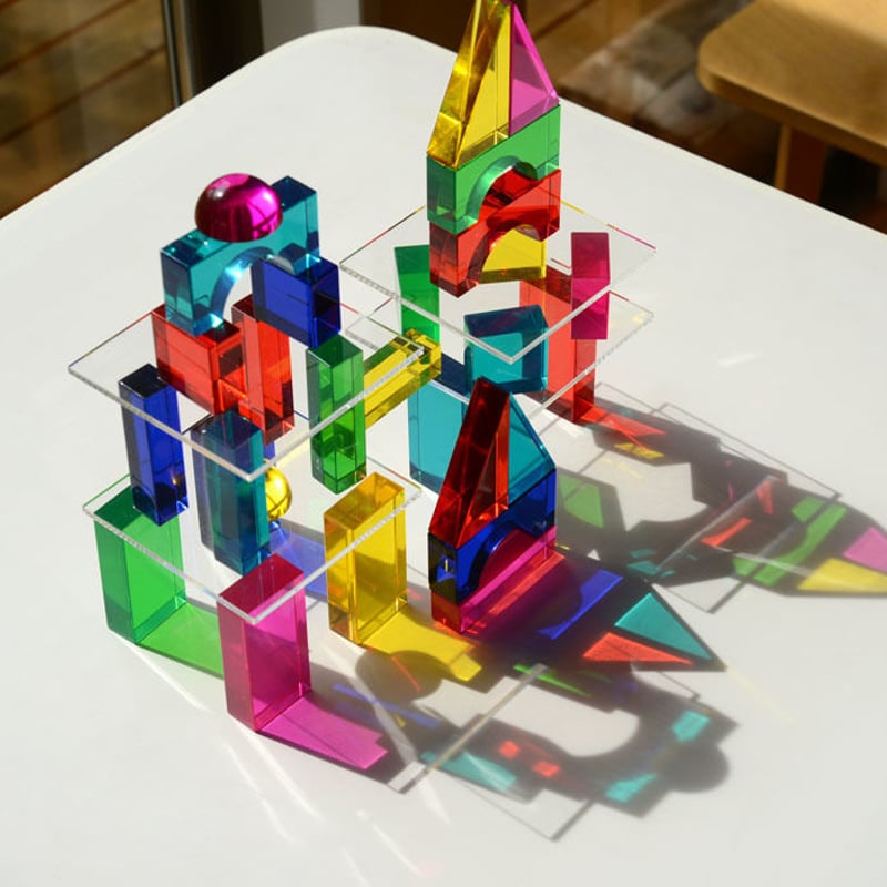 4才-〉Luxyブロック カラー (28ピース) ※ルクシー・ルミシリーズ