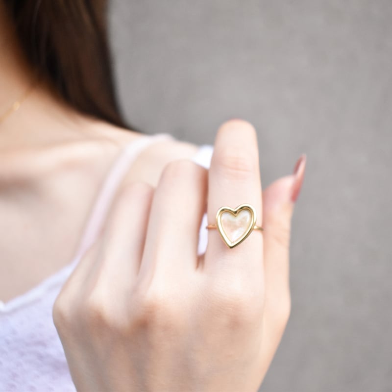 shell heart ring M | ISRIE