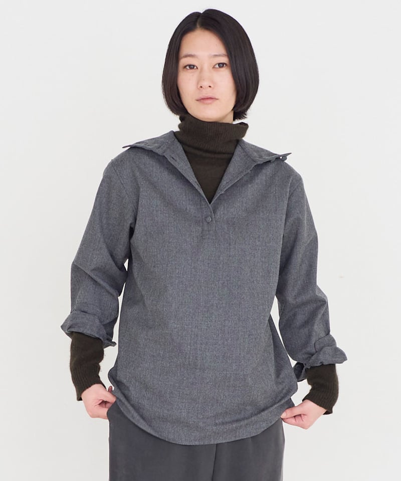 ARCHIVIO ダークグレー ハイネックシャツ ARCHIVIO ダークグレー
