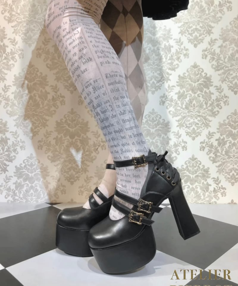 ATELIER-PIERROT／ANTIQUE GOLD FRAME PUMPS | chou