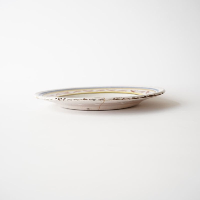 白漆継ぎ / フランス・アンティーク・カンペール焼き（白漆継ぎ） | 黄