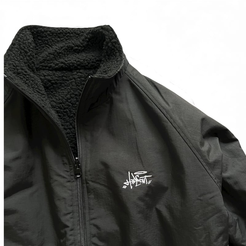 通常販売】Reversible Nylon Fleece Jacket / BLACK /