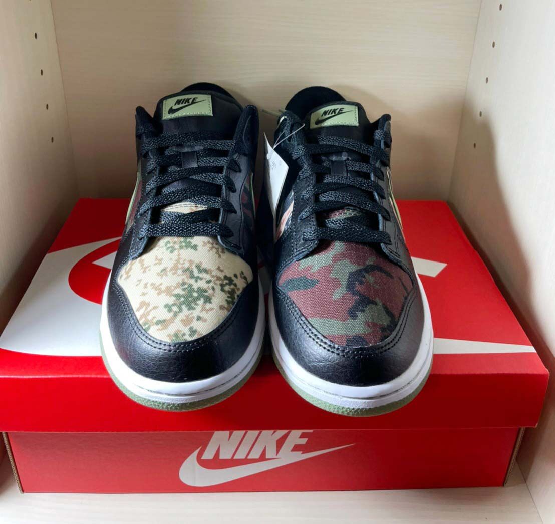 定価販売／送料込】新品NIKE DUNK LOW SE Black Multi-Camo |