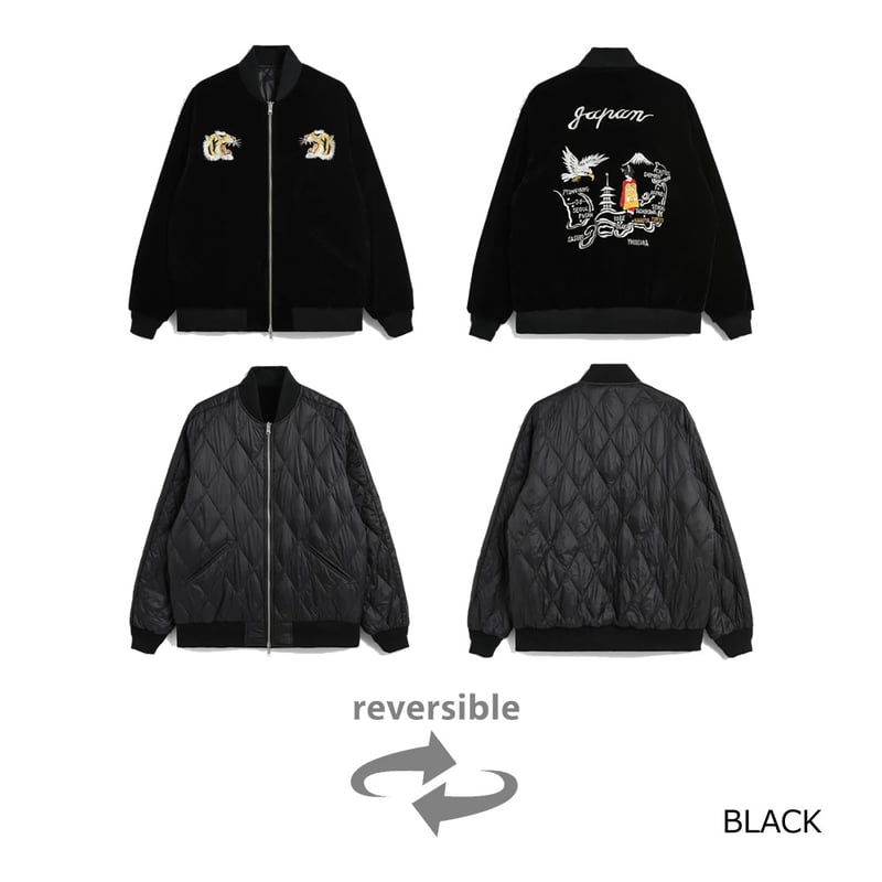 タイオン)TAION ジャパンスペシャル リバーシブル スカジャン ダウン