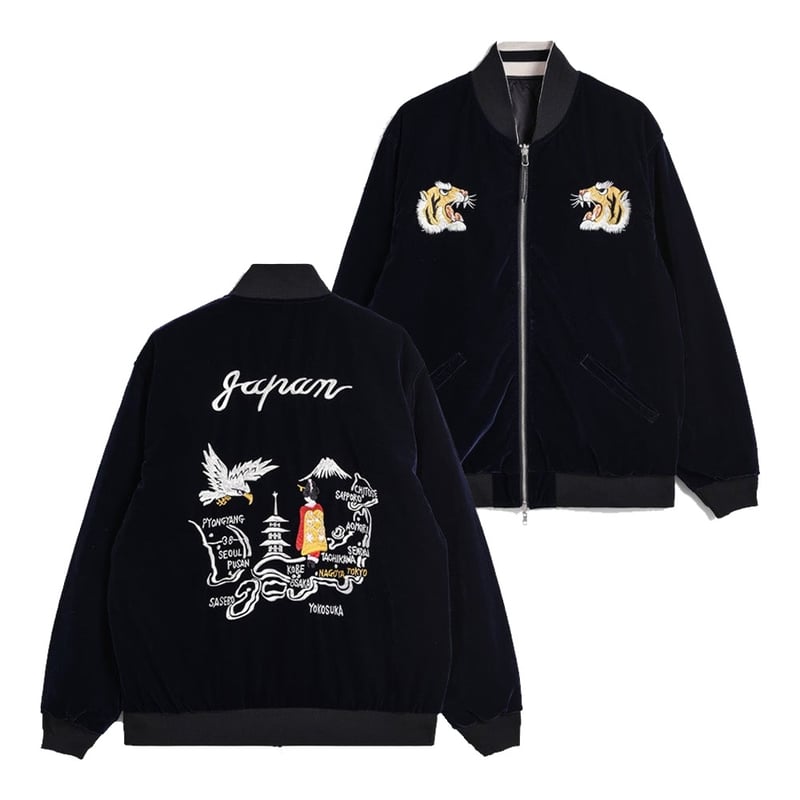 タイオン)TAION ジャパンスペシャル リバーシブル スカジャン ダウン