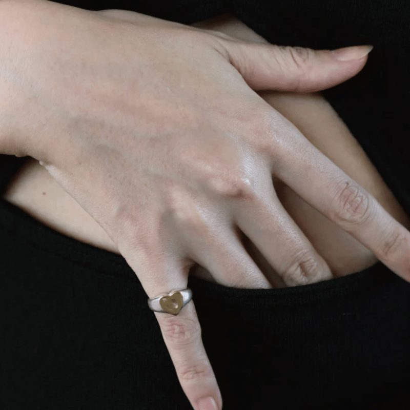 TEN. テン “ハートシグネットリング” | t / wo