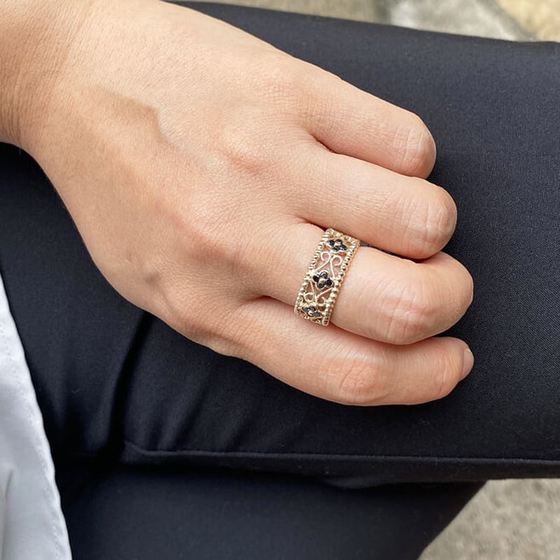 K10ブラックダイヤリング | Volume Jewel Studio