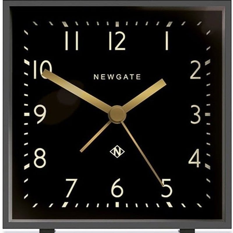 ニューゲート◇Newgate CUBI408GGY◇ 立方体 目覚まし時計 (黒)◇Cubic