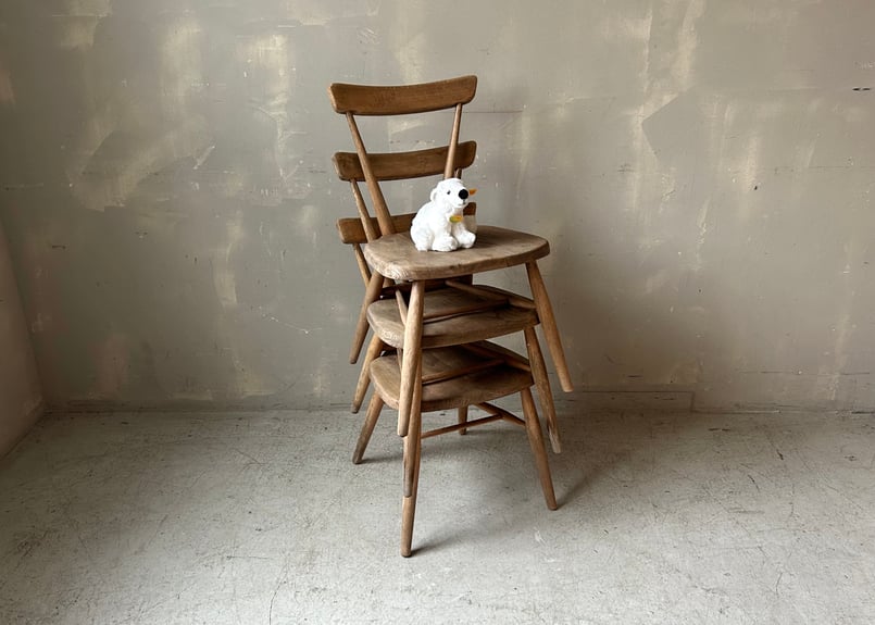 ERCOL アーコール キッズスタッキングチェア S-2407-34③ | mumokute