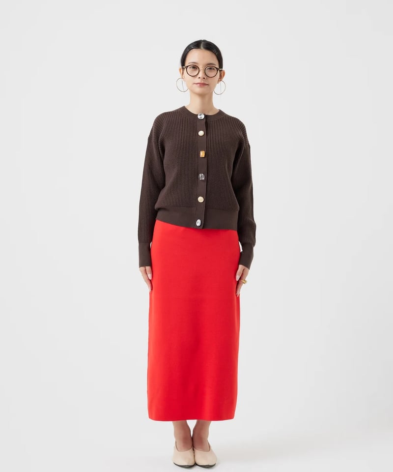 torrazzo donna（トラッゾドンナ）】ワッフル編みビジューカーディガン