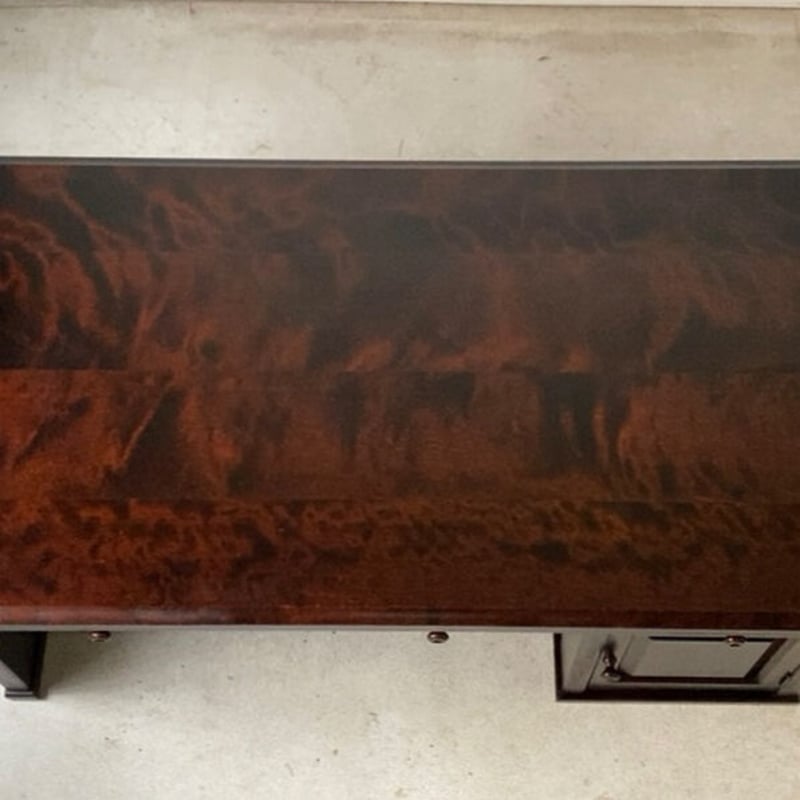 北海道民芸家具 樺材無垢 引出し文机 幅約95cm 座卓 ローデスク ロー