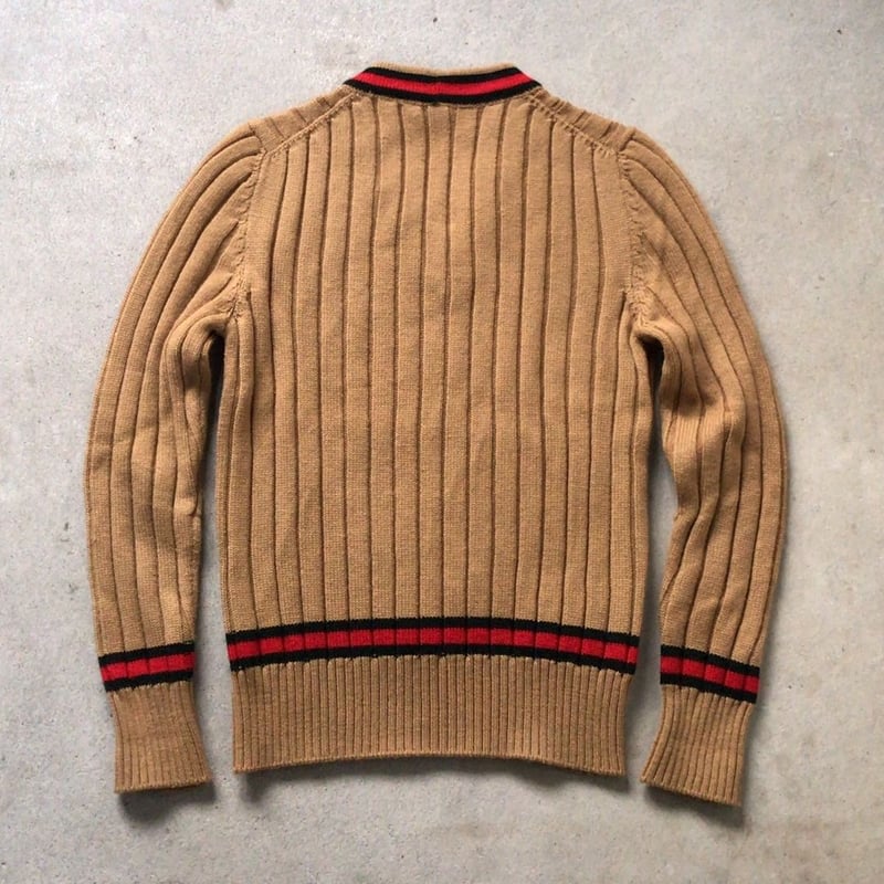 GUCCI オールドグッチ ケーブル編み チルデンセーター ウール素材 size