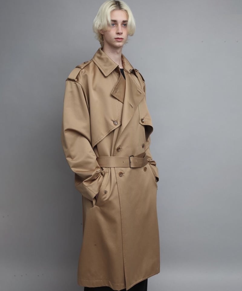 SATIN TRENCH COAT/BEIGE | ato AOYAMA