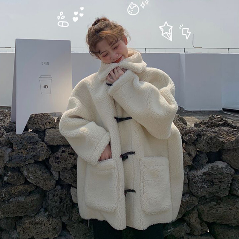 ボア ダッフルコート 韓国ファッション レディース もこもこ 防寒