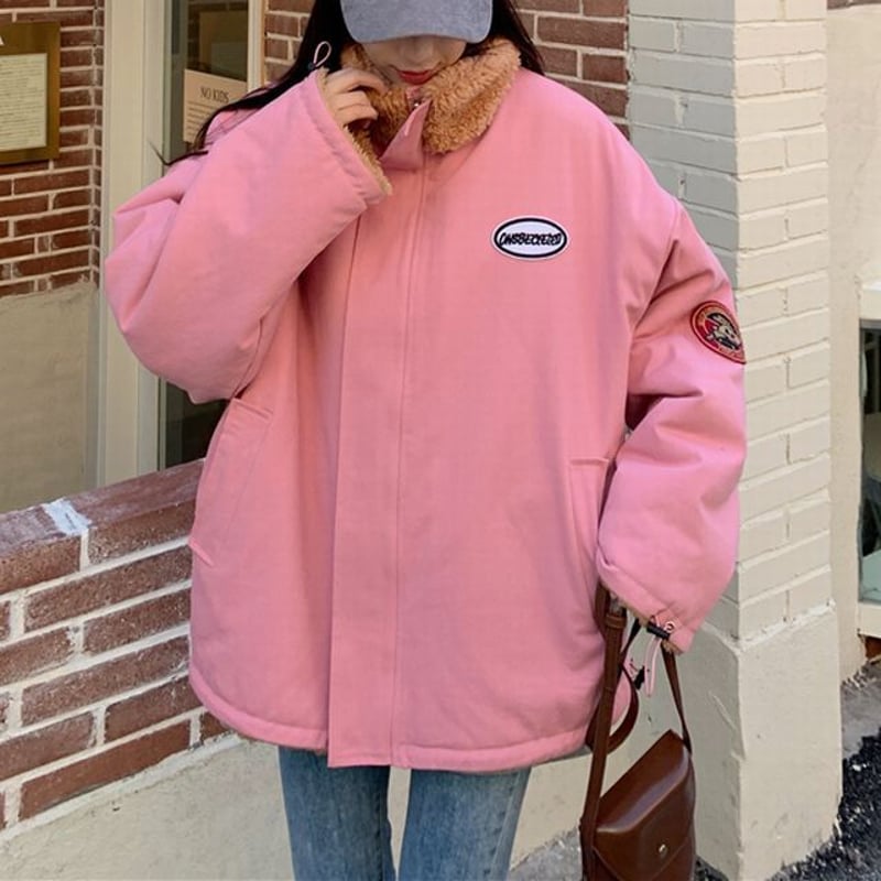 リバーシブル 2way ボアジャケット ボアブルゾン アウター 両面 暖かい