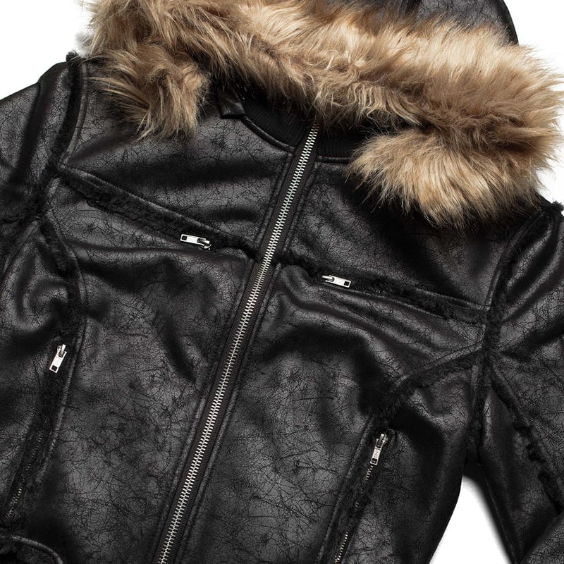 RACER WORLD WIDE / SHEEPSKIN JACKET / BLACK | PLUG