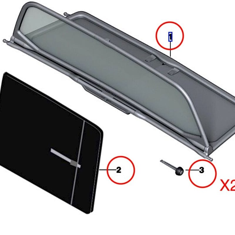 BMW純正 ウインドデフレクター G23 G83 4シリーズ カブリオレ M4