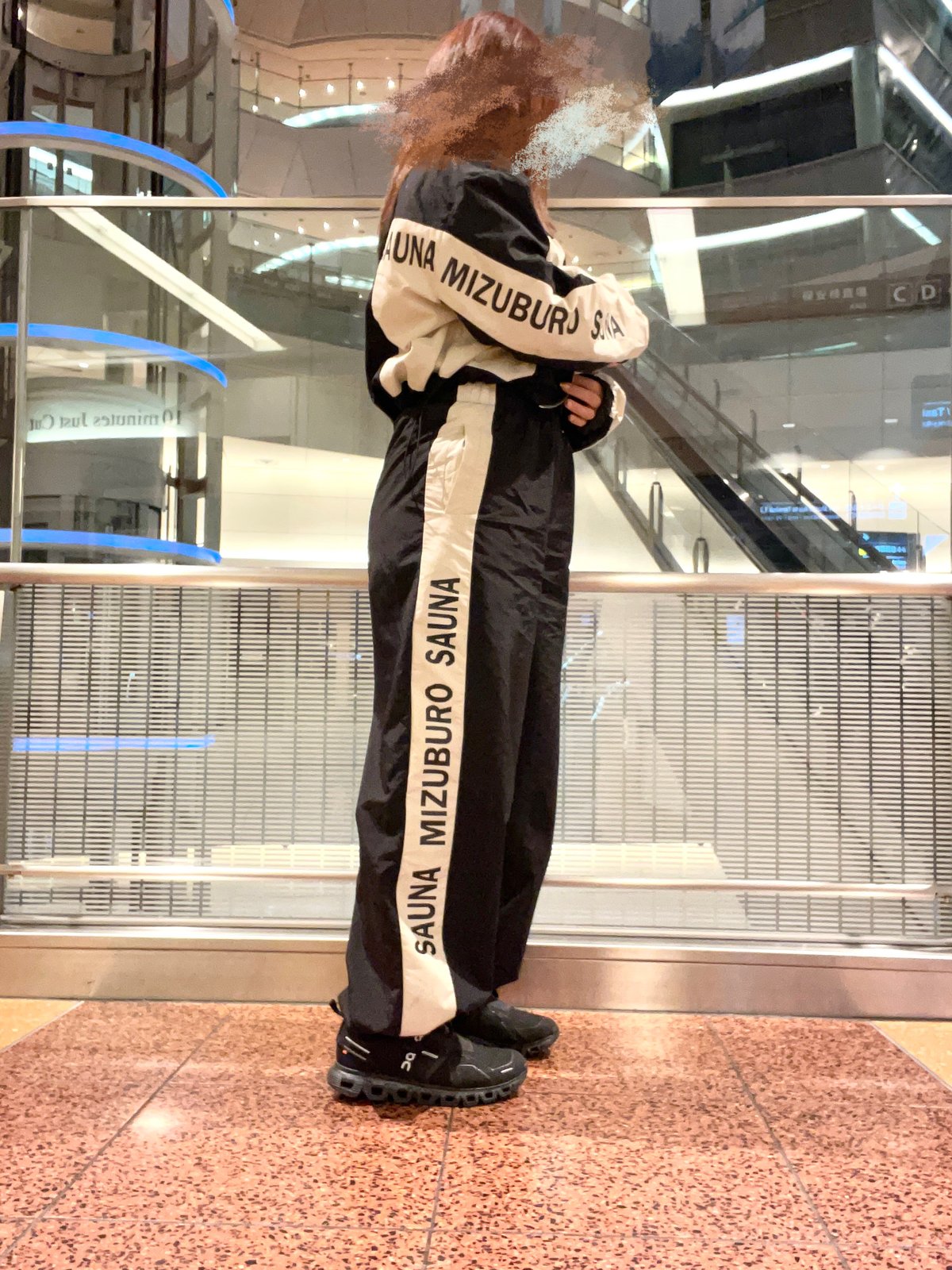 カラーブロックセットアップ（ブラック×生成） | sauna line