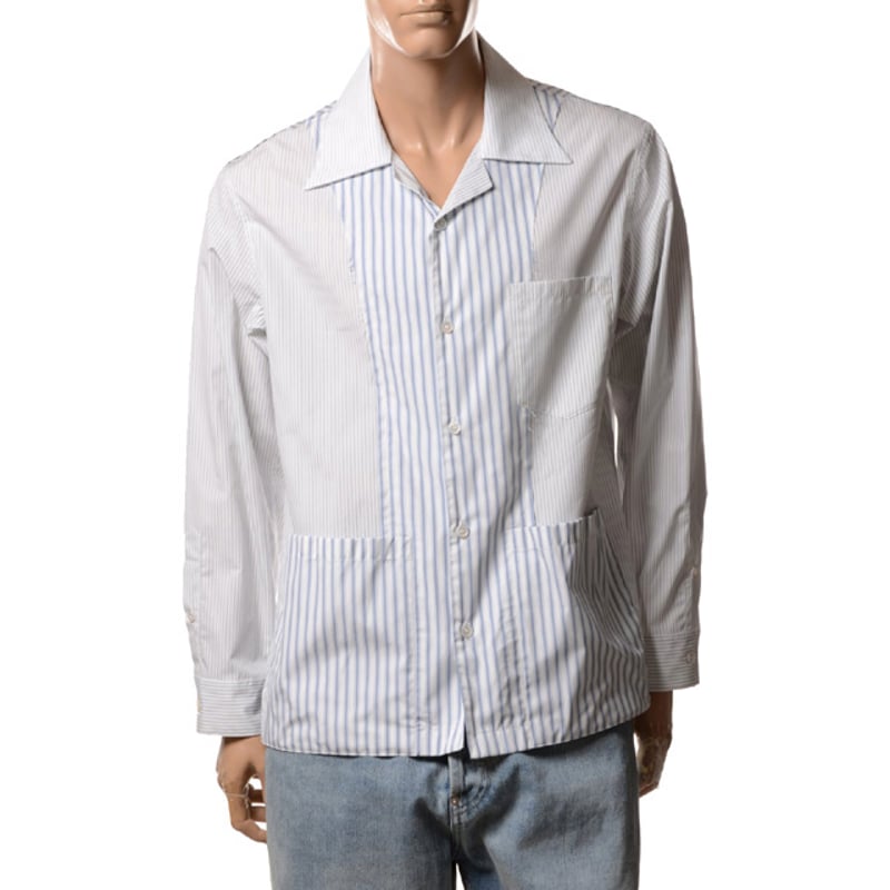 メゾン マルジェラ Maison Margiela パッチワークストライプシャツ