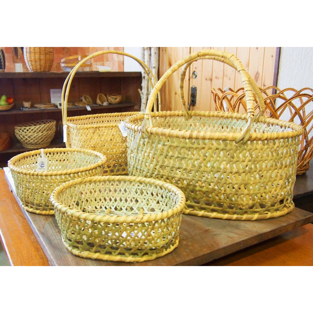戸隠根曲がり竹の買い物かご Large | kirinBASKET