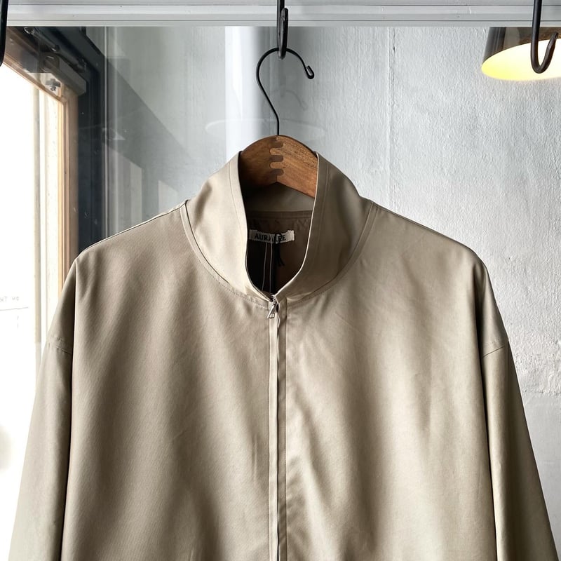 AURALEE WASHED FINX SILK CHAMBRAY BLOUSON | Les