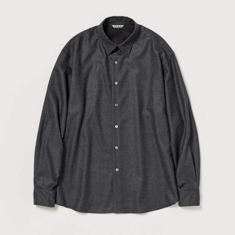 AURALEE SUPER LIGHT WOOL SHIRT | Less Higashikawa