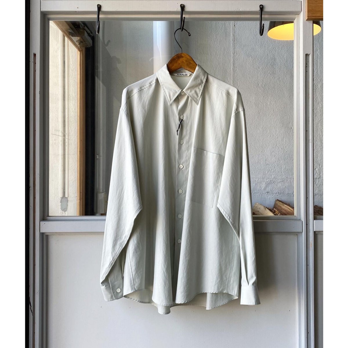 AURALEE WASHED FINX TWILL BIG SHIRTS | Less