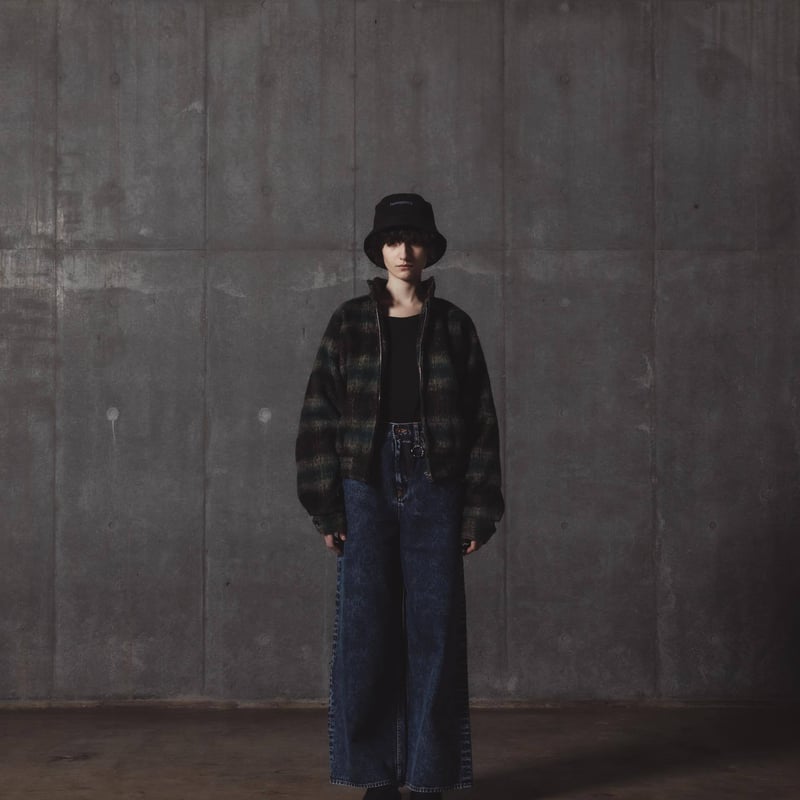 Checked Outer Jacket-グリーン | harapeco Store