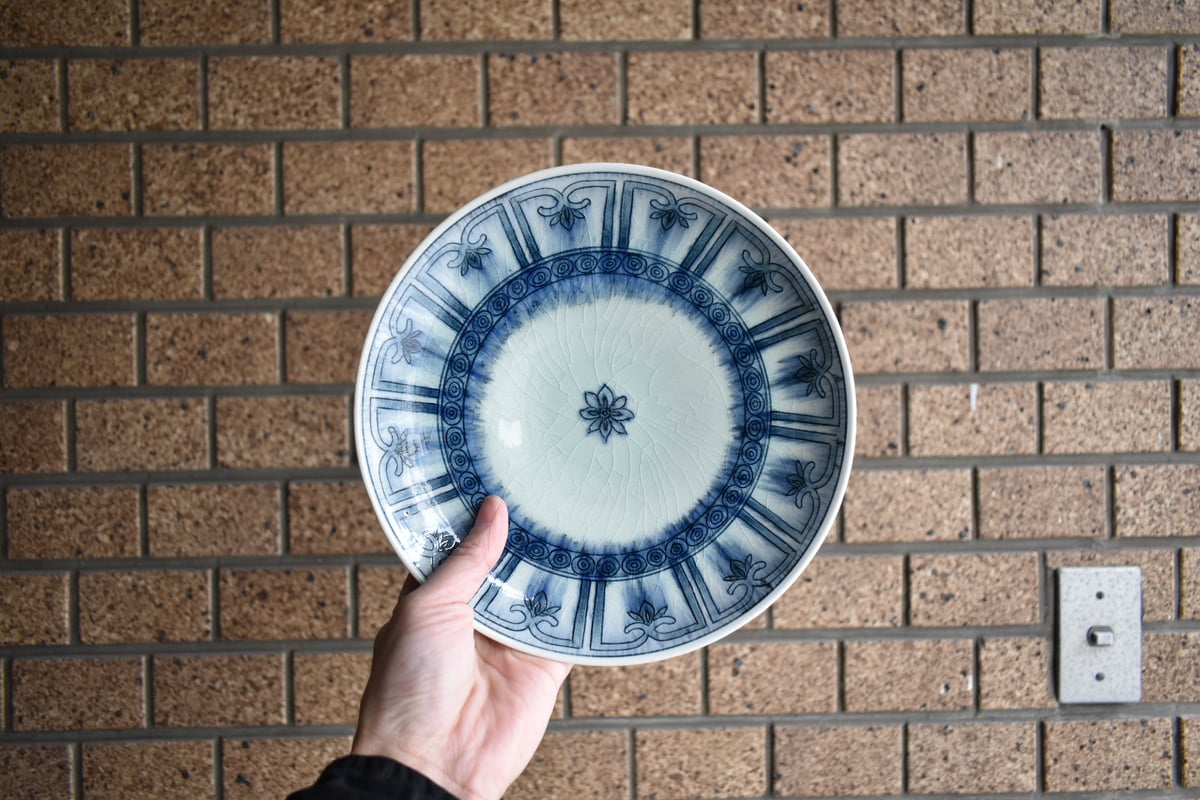 長戸製陶所】安南染付 7寸皿 | かさねあわせ