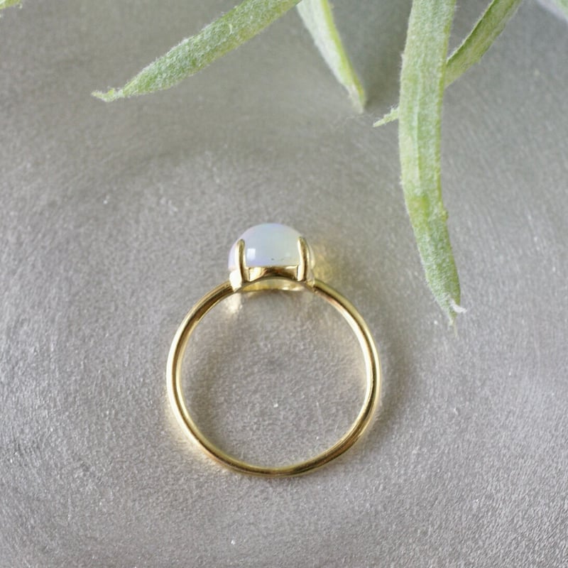 受注制作】ホワイト オパール リング 7号〜フリーサイズ/7号/9号/11号