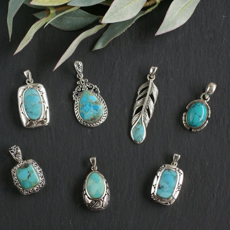 ターコイズ ペンダントトップ シルバー925 （sv-220） | Ratna gemstones