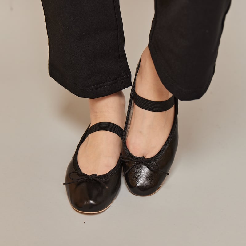 Porselli ポルセリ バレエシューズ ブラックストラップ | porselli