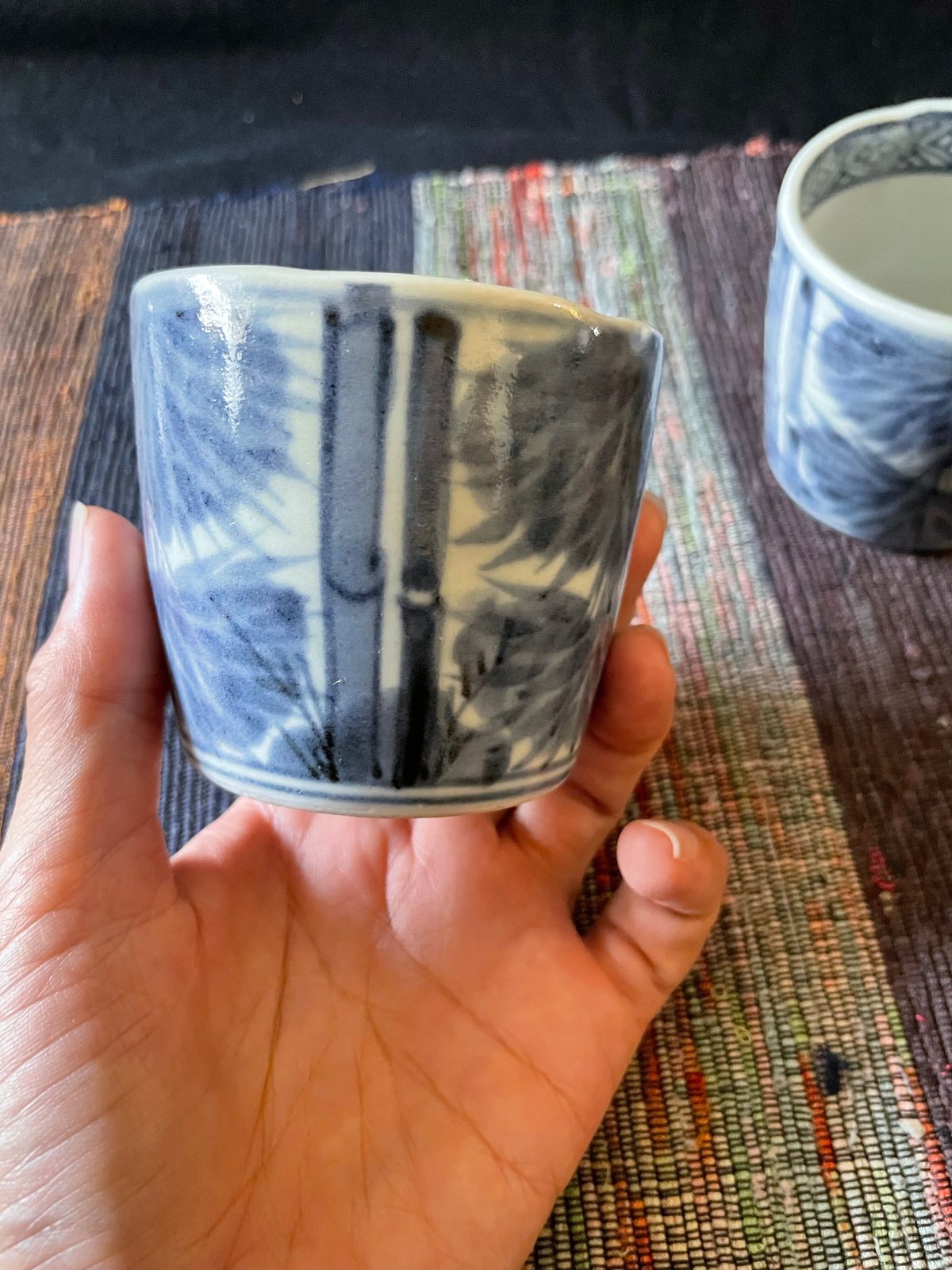 古伊万里 蕎麦猪口 染付竹笹文様 江戸後期 | れいゆぅる rayures