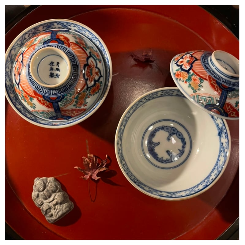 大聖寺伊万里 蓋付き茶碗 鳳凰文様 江戸後期 | れいゆぅる rayures