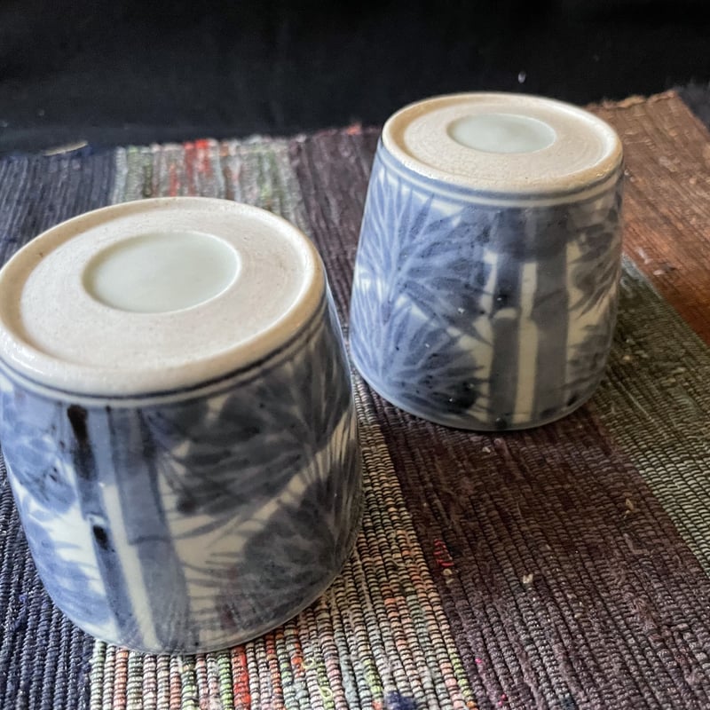 古伊万里 蕎麦猪口 染付竹笹文様 江戸後期 | れいゆぅる rayures