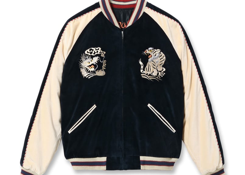 初復刻 べっちん テーラー東洋スカジャン 別珍中綿無Velveteen (Two