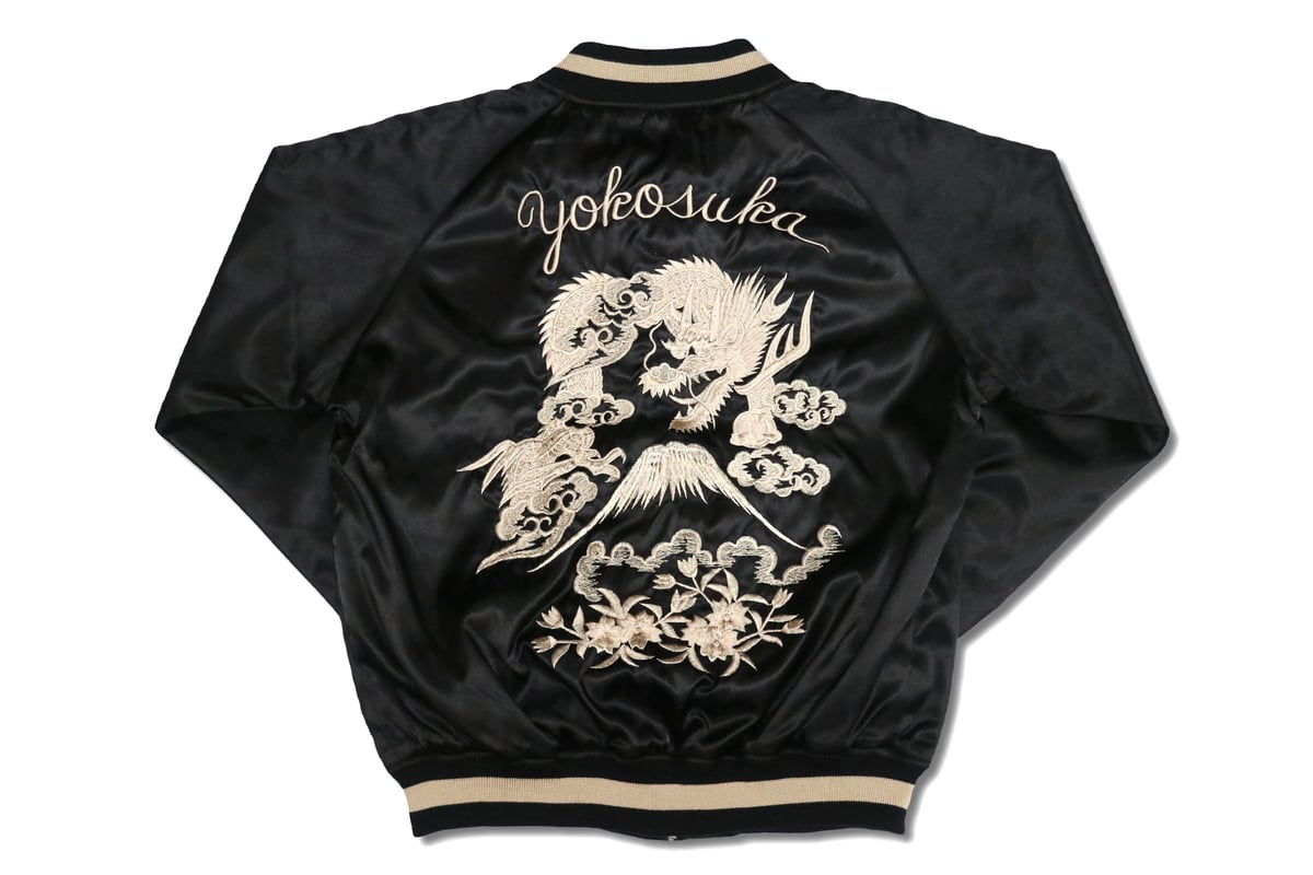 三笠謹製 オリジナルスカジャン 花龍 薄手 日本製 横須賀 ドブ板通り